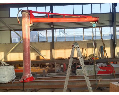 Кран консольный поворотный ручной TOR PSJ43050 500 кг, высота 4 м, стрела 3 м 1050601