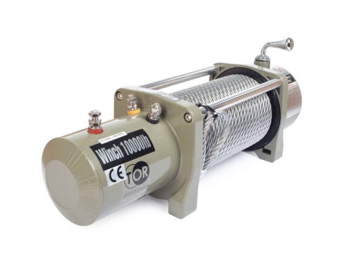 Лебедка автомобильная TOR ЛА S10000 г/п 4536 кг 28 м 12V BASE 1051614