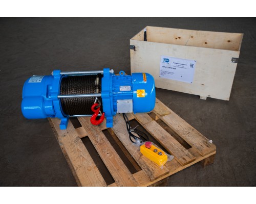 Лебедка TOR ЛЭК-1000 E21 (KCD) 1000 кг 380 В с канатом 70 м (T) 1026484