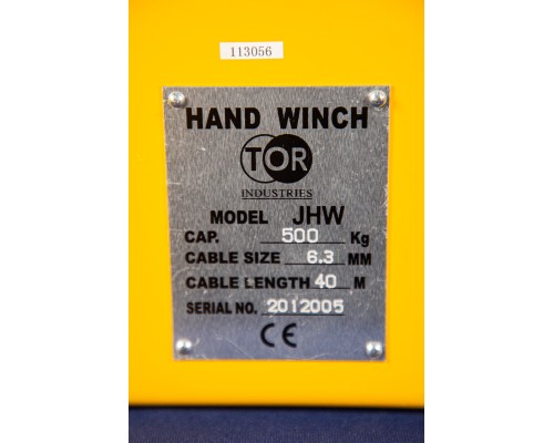 Лебедка ручная TOR ЛТ-0,5 (JHW) г/п 0,5 т длина троса 40 м 113056