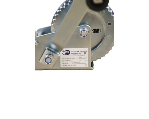 Лебедка ручная TOR ЛН-1200 (LHW) г/п 0,5 т длина троса 10 м (серия G) 113052
