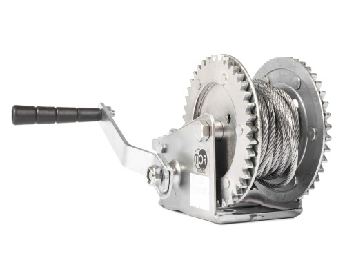 Лебедка ручная барабанная  с тросом 1000кг  10м оцинкованная TOR LHW 11312