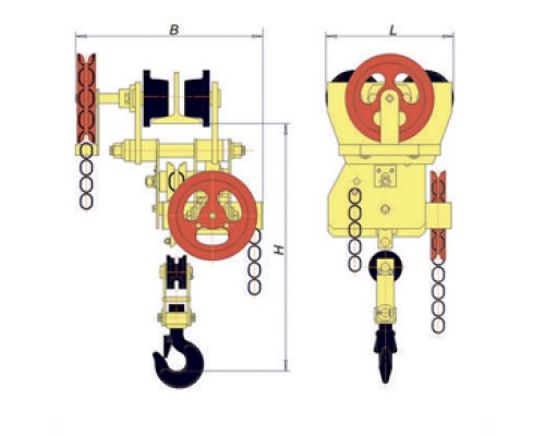 Таль ручная червячная передвижная ТРЧП 8,0 т 6 м 101863