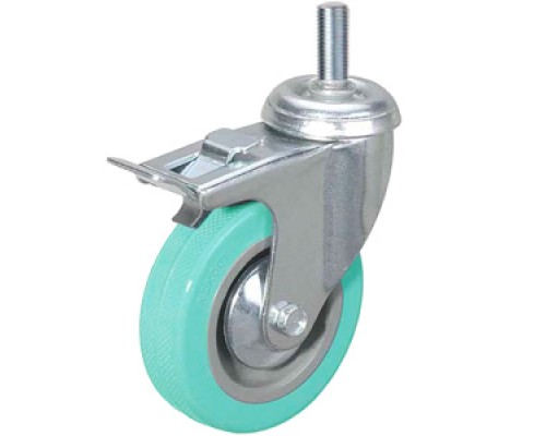 Колесо аппаратное поворотное SCtgb 93 75 мм с болтом и тормозом (N) 1039559