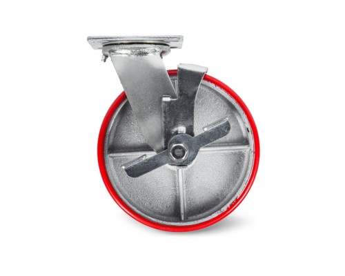 Колесо большегрузное поворотное SCpb 42 100 мм полиуретановое с тормозом (F) 1003213