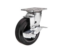 Колесо большегрузное поворотное SCdb 63 150 мм обрезиненное с тормозом (N) 1026623