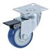 Колесо аппаратное поворотное SCvb 25 50 мм с тормозом (синяя резина) 1027149