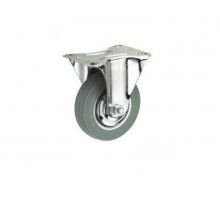 Колесо неповоротное серая резина FC 63 f 160 мм 1027209