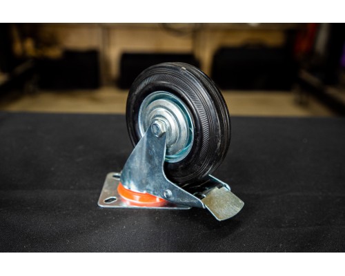 Колесо поворотное резина SRCLb 55 125 мм с тормозом (N) 1024208