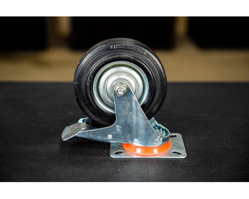 Колесо поворотное резина SRCLb 55 125 мм с тормозом (N) 1024208