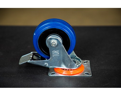 Колесо поворотное резина SRCLb 42 100 мм с тормозом (N) 1024207