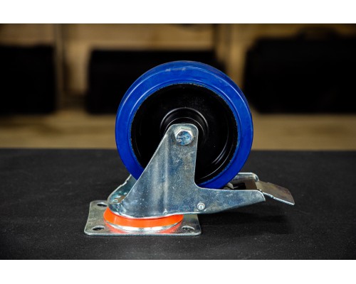 Колесо поворотное резина SRCLb 63 160 мм с тормозом (N) 1024209