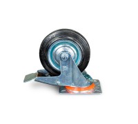 Колесо поворотное резина SCb 63 160 мм с тормозом (N) 1024201