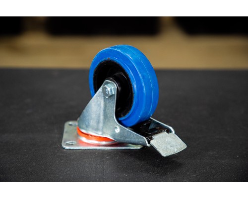 Колесо поворотное резина SRCLb 42 100 мм с тормозом (F) 1024395