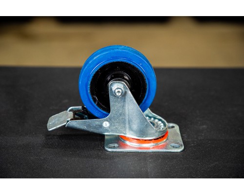 Колесо поворотное резина SRCLb 42 100 мм с тормозом (F) 1024395