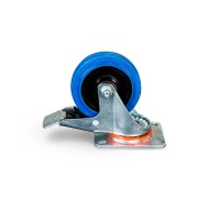 Колесо поворотное резина SRCLb 42 100 мм с тормозом (F) 1024395