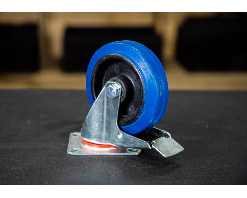 Колесо поворотное резина SRCLb 55 125 мм с тормозом (F) 1024396