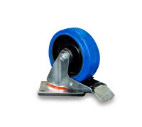 Колесо поворотное резина SRCLb 63 160 мм с тормозом (F) 1024397