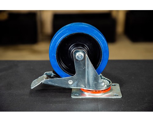 Колесо поворотное резина SRCLb 63 160 мм с тормозом (F) 1024397