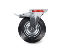 Колесо поворотное резина SCb 55 125 мм с тормозом (F) 1001718