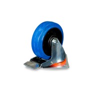 Колесо поворотное из эластичной резины MW150 150 мм с тормозом 1024404