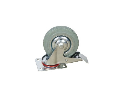 Колесо поворотное серая резина SCB 63 f 160 мм с тормозом 1027215