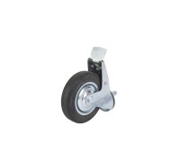 Колесо поворотное SCtB 63 160 мм резина с болтом и тормозом (F) 1027180