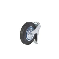 Колесо поворотное SCtB 80 200 мм резина с болтом и тормозом (F) 1027181