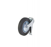 Колесо поворотное SCtB 80 200 мм резина с болтом и тормозом (F) 1027181