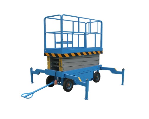 Подъемник ножничный передвижной 500 кг 6/8 м TOR SJY-0,5-6 DC аккумуляторный (G) 1050991