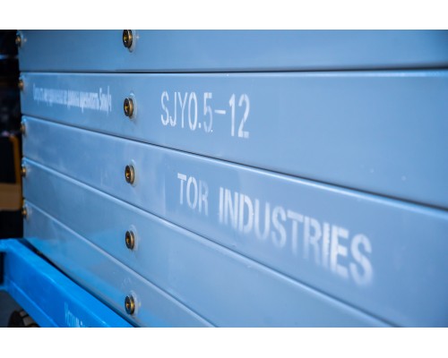 Подъемник ножничный передвижной 500 кг 12/14 м TOR SJY-0,5-12 DC аккумуляторный 1018864