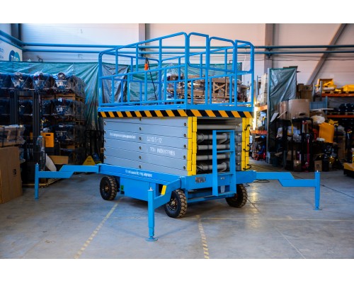 Подъемник ножничный передвижной 500 кг 12/14 м TOR SJY-0,5-12 DC аккумуляторный 1018864