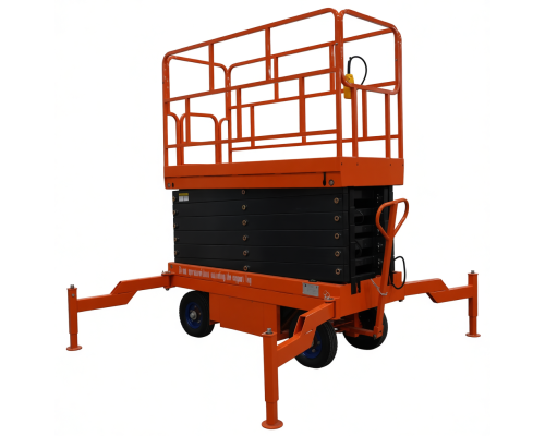 Подъемник ножничный передвижной 500 кг 9/11 м TOR SJY-0,5-9 AC 380В сетевой (G) 1026545