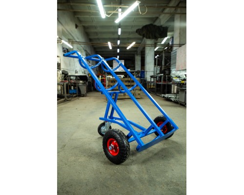 Тележка для газовых баллонов TOR ГБ-2, 2 баллона (250 пневмо колеса + 160 поворотное) 1023661