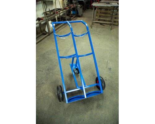 Тележка для газовых баллонов TOR ГБ-2, 2 баллона (250 пневмо колеса + 160 поворотное) 1023661