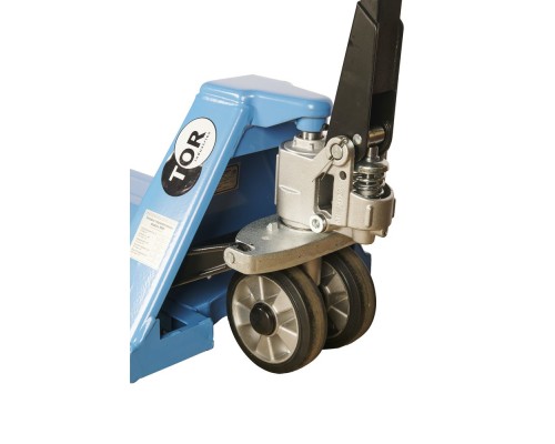 Тележка гидравлическая 2500 кг 1500 мм резиновые колеса TOR RHP 1039355