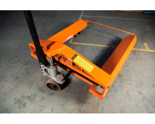 Тележка гидравлическая для рулонов 2500 кг 1150х1150 мм полиуретановые колеса TOR HZT 11802529