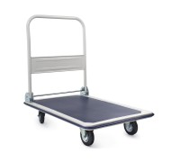 Тележка платформенная 150 кг TOR PH150 (740х480) со складной ручкой (резиновые колеса 100 мм) 1004024