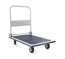 Тележка платформенная 150 кг TOR PH150 (740х480) со складной ручкой (резиновые колеса 100 мм) 1004024