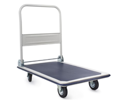 Тележка платформенная 150 кг TOR PH150 (740х480) со складной ручкой (резиновые колеса 100 мм) 1004024