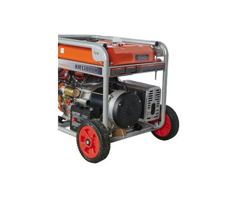 Генератор бензиновый TOR KM13000H 9,0 кВт 220В 26 л с электростартером и колесами 1024230
