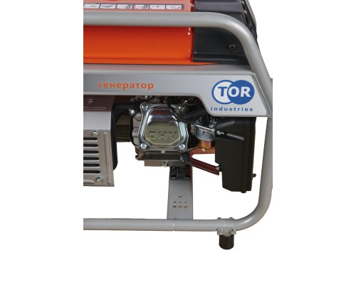 Генератор бензиновый TOR KM4800H 3,3 кВт 220В 16 л с электростартером и колесами 1011096