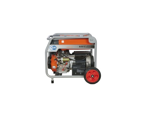 Генератор бензиновый TOR KM9500H 7,0 кВт 220В 27 л с электростартером и колесами 1011099