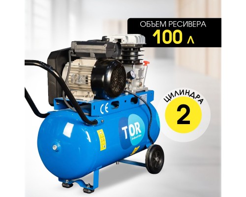 Компрессор ременной масляный TOR OBL 100-10-1,5 220V 1019664