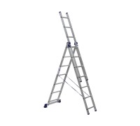Лестница 3-секционная алюминиевая TOR SC3007 3*7 универсальная 1018185