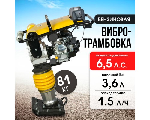 Вибротрамбовка 80 кг, 10кН (Loncin) алюминиевый корпус TOR RM-80 PRO 1010062