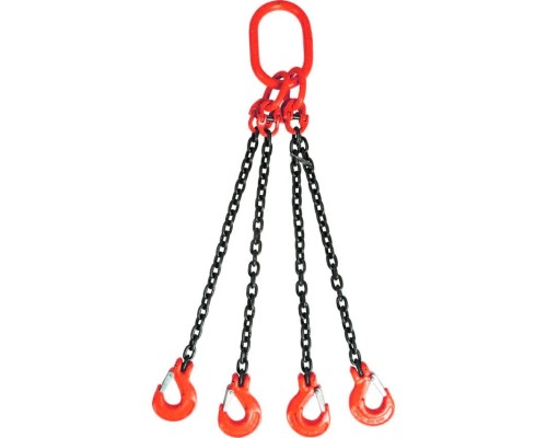 Строп цепной TOR 4СЦ г/п 11,2 т 9,0 м с самозакрывающимися крюками 1018521